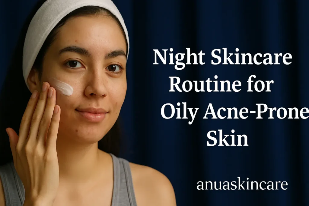 night skincare routine for oily acne-prone skin 