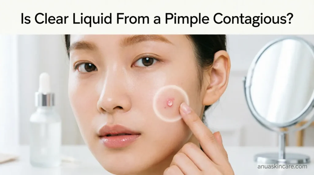 is clear liquid from a pimple contagious