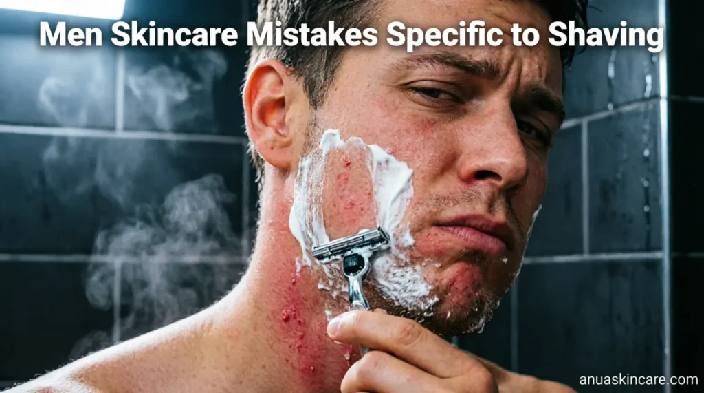 men skincare mistakes specific to shaving