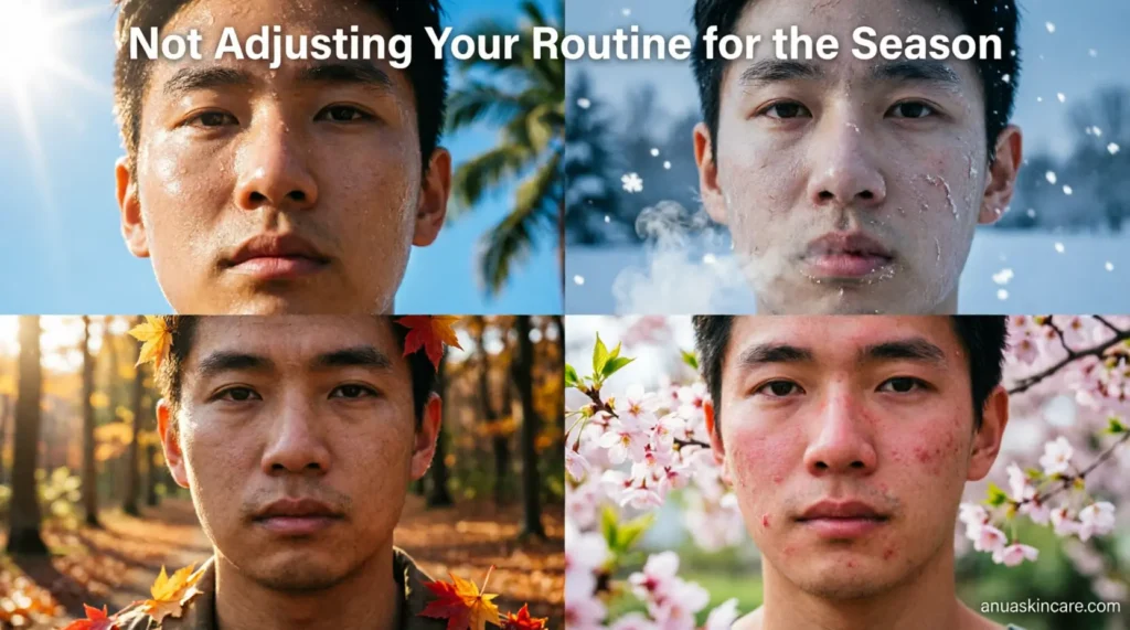 not adjusting your routine for the season
