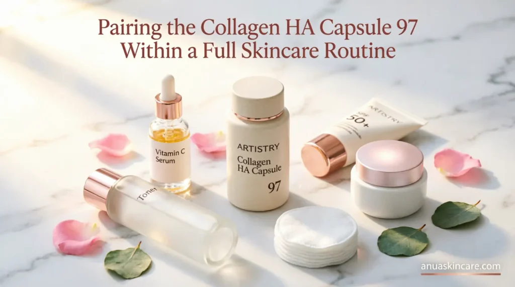 pairing the collagen ha capsule 97 within a full skincare routine