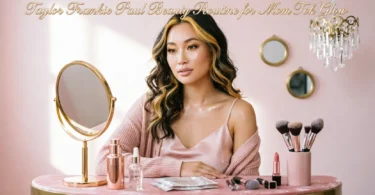 taylor frankie paul beauty routine for momtok glow