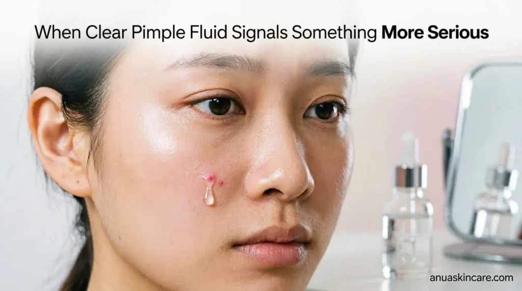 when clear pimple fluid signals something more serious