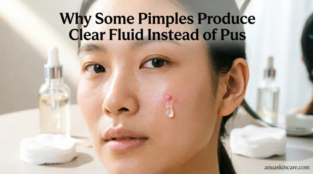 why some pimples produce clear fluid instead of pus