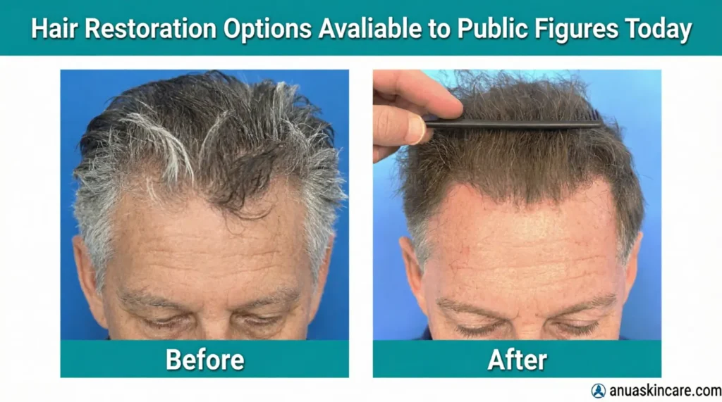 hair restoration options available to public figures today
