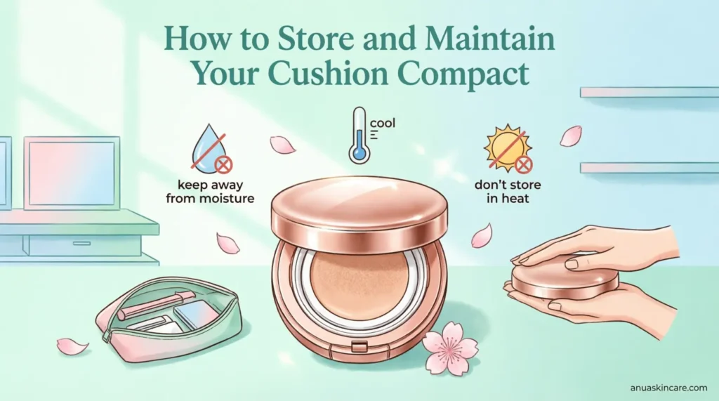 how to store and maintain your cushion compact