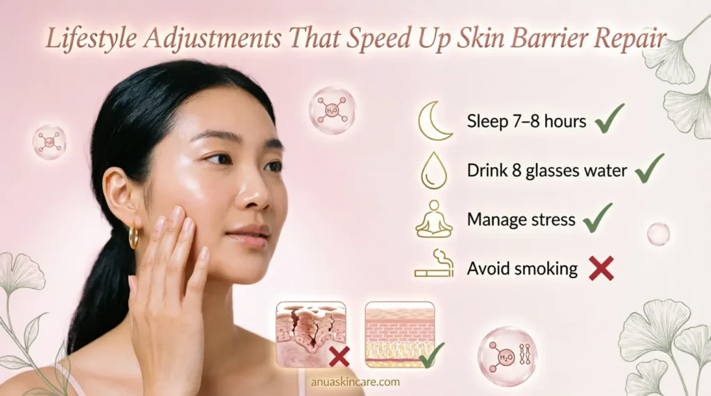 lifestyle adjustments that speed up skin barrier repair'