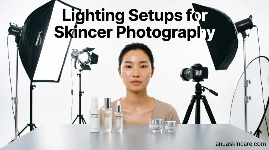 lighting setups for skincare photography
