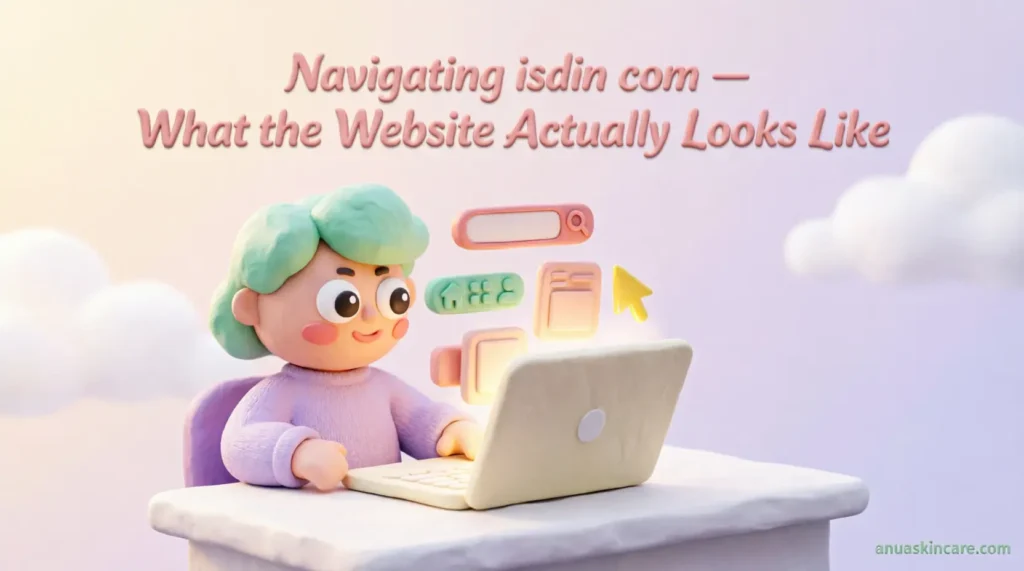 navigating isdin com — what the website actually looks like