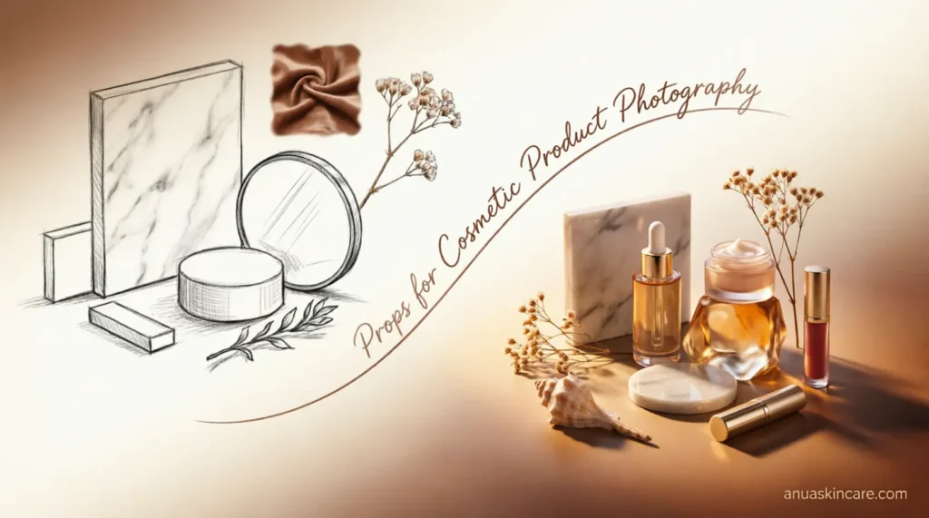 props for cosmetic product photography