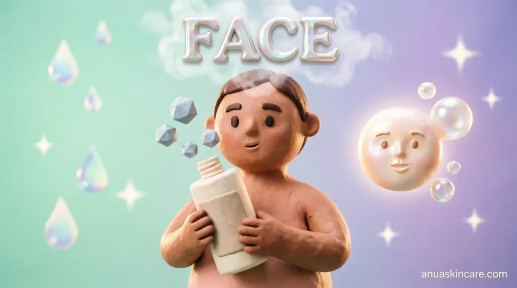 using bar soap or body wash to clean your face
