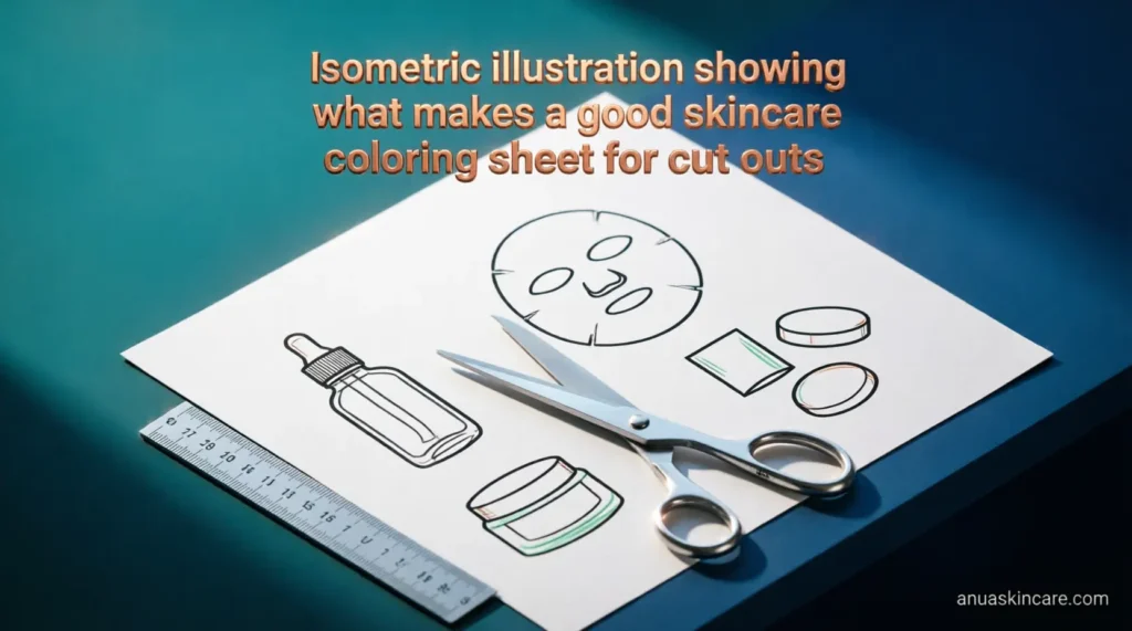what makes a good skincare coloring sheet for cut outs