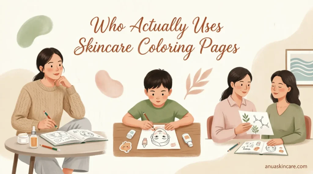 who actually uses skincare coloring pages